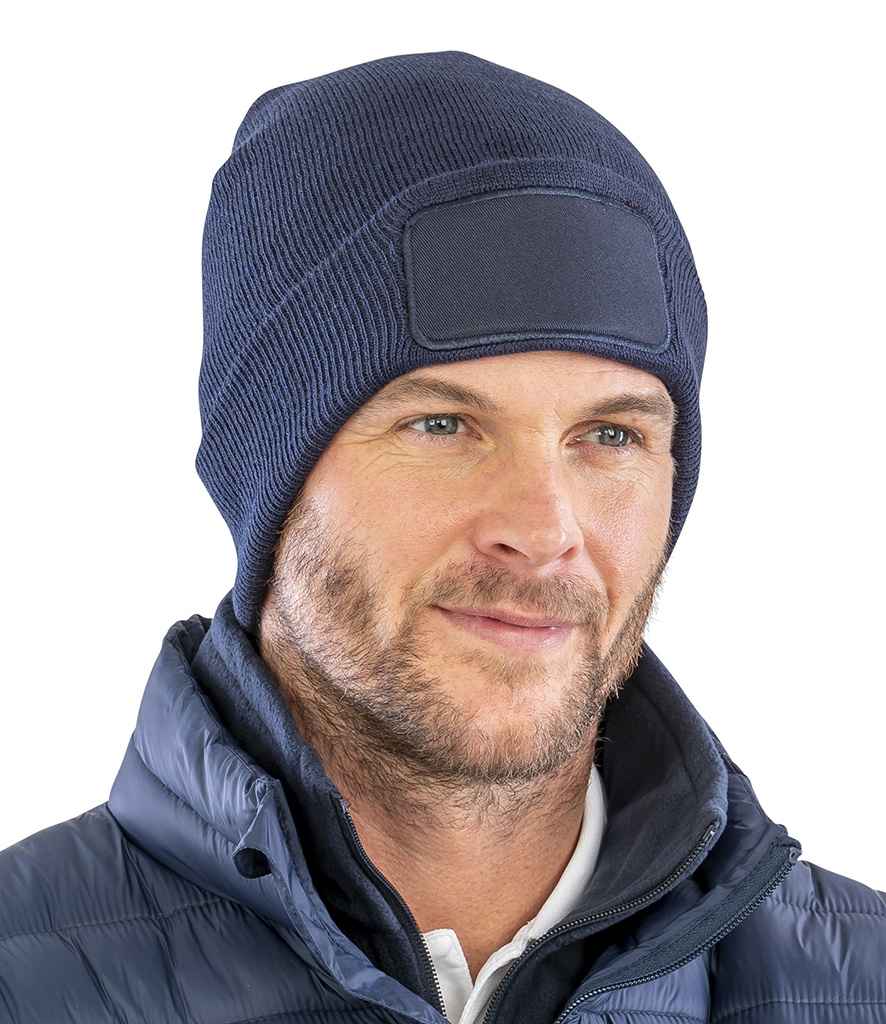 Result Recycled Double Knit Printers Beanie - model image