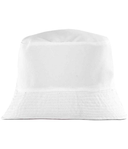 Result Recycled Core Reversible Bucket Hat in White/White