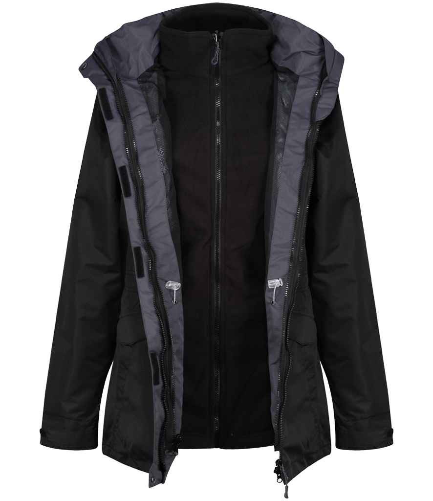 Regatta Ladies Benson III 3-in-1 Breathable Jacket in Black/Black