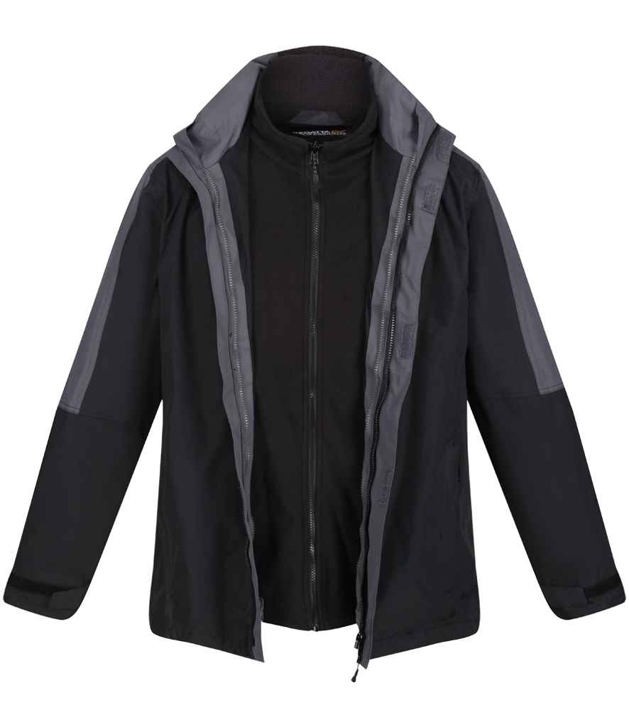 Regatta Defender III 3-in-1 Jacket in Black/Seal Grey