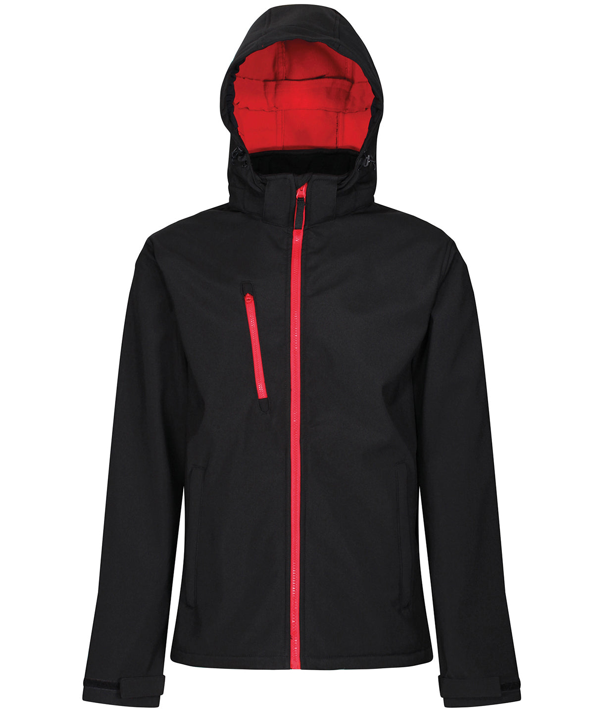 Regatta Professional Venturer 3-layer hooded softshell jacket Black/Red
