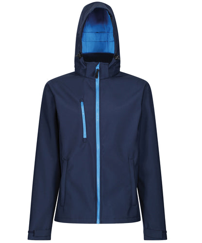 Regatta Professional Venturer 3-layer hooded softshell jacket Navy/French Blue