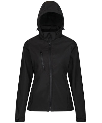 Regatta Professional Women's venturer 3-layer hooded softshell jacket Black