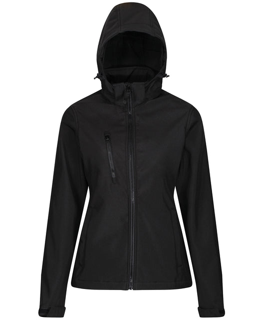 Regatta Professional Women's venturer 3-layer hooded softshell jacket Black