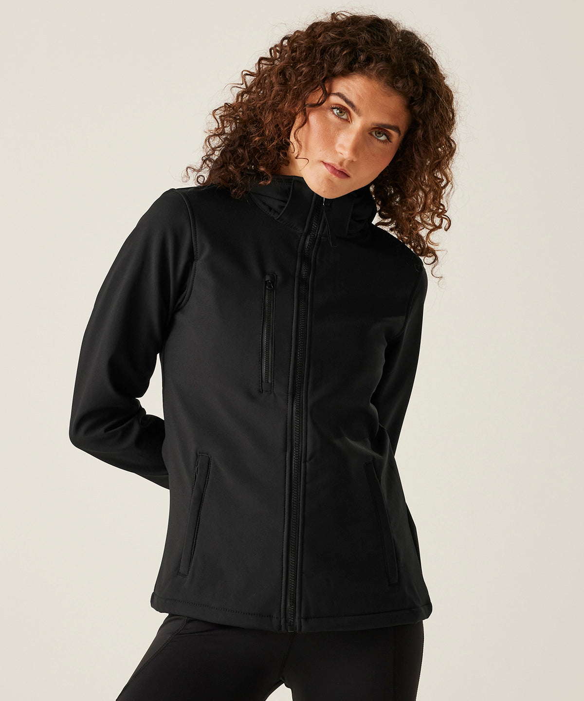 Regatta Professional Women's venturer 3-layer hooded softshell jacket Black