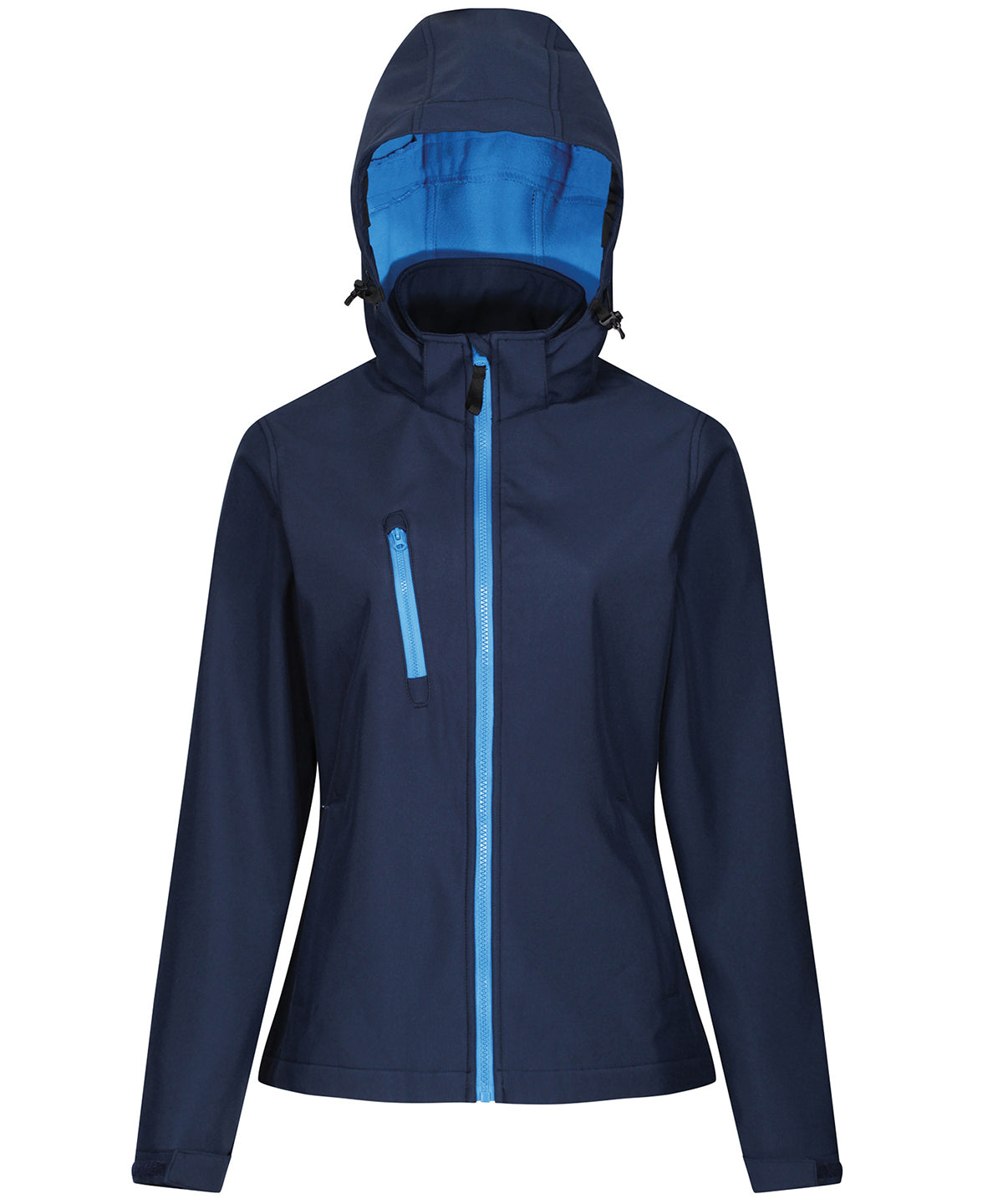 Regatta Professional Women's venturer 3-layer hooded softshell jacket Navy/French Blue