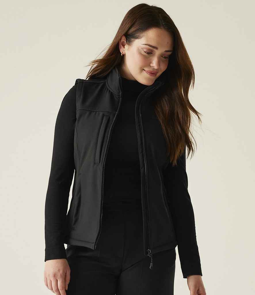 Regatta Professional Regatta Ladies Flux Soft Shell Bodywarmer Black/Black