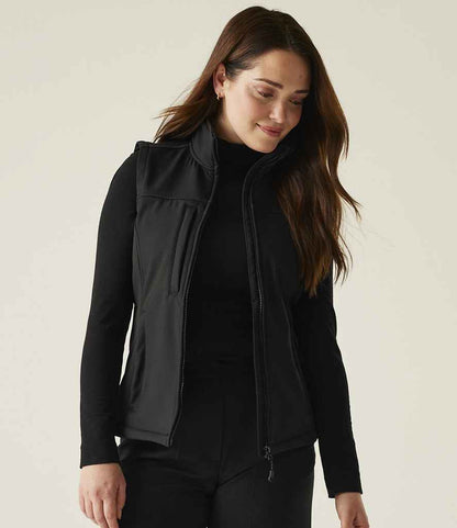 Regatta Professional Regatta Ladies Flux Soft Shell Bodywarmer Black/Black