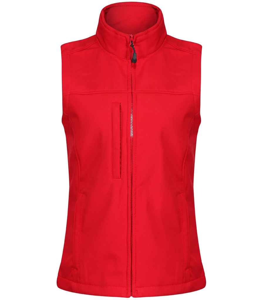 Regatta Ladies Flux Soft Shell Bodywarmer in Classic Red/Seal Grey