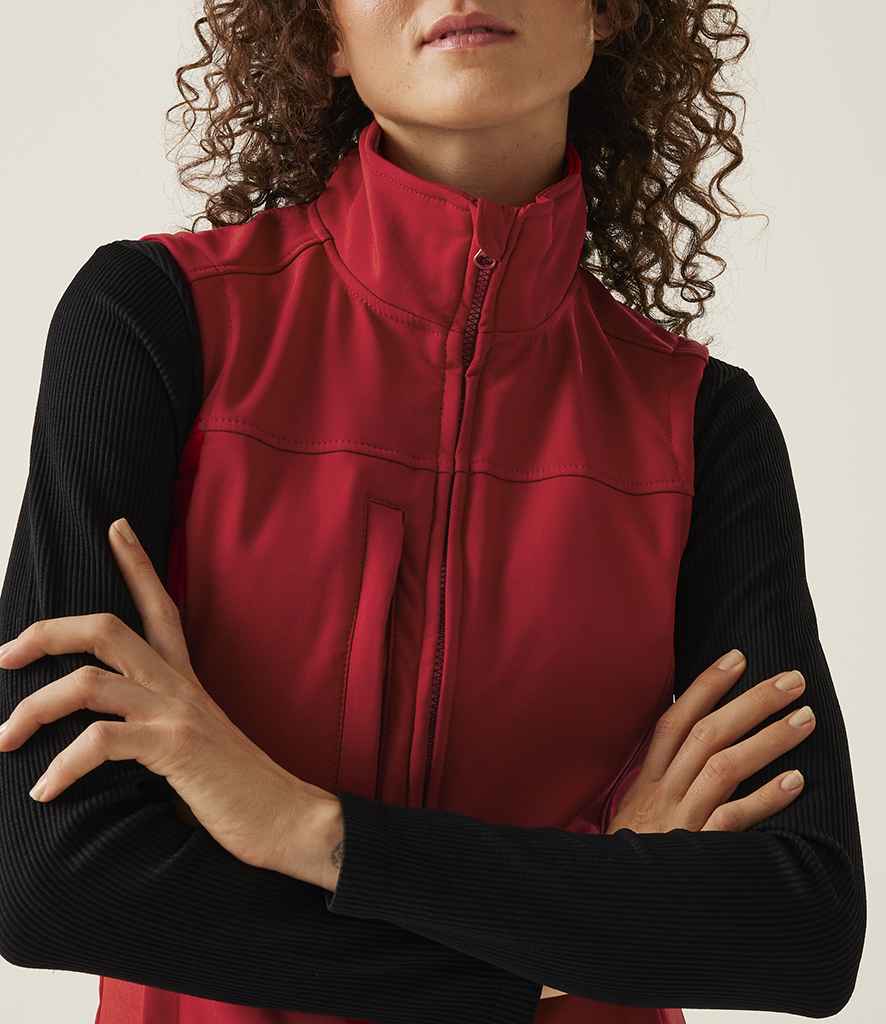 Regatta Professional Regatta Ladies Flux Soft Shell Bodywarmer Classic Red/Seal Grey