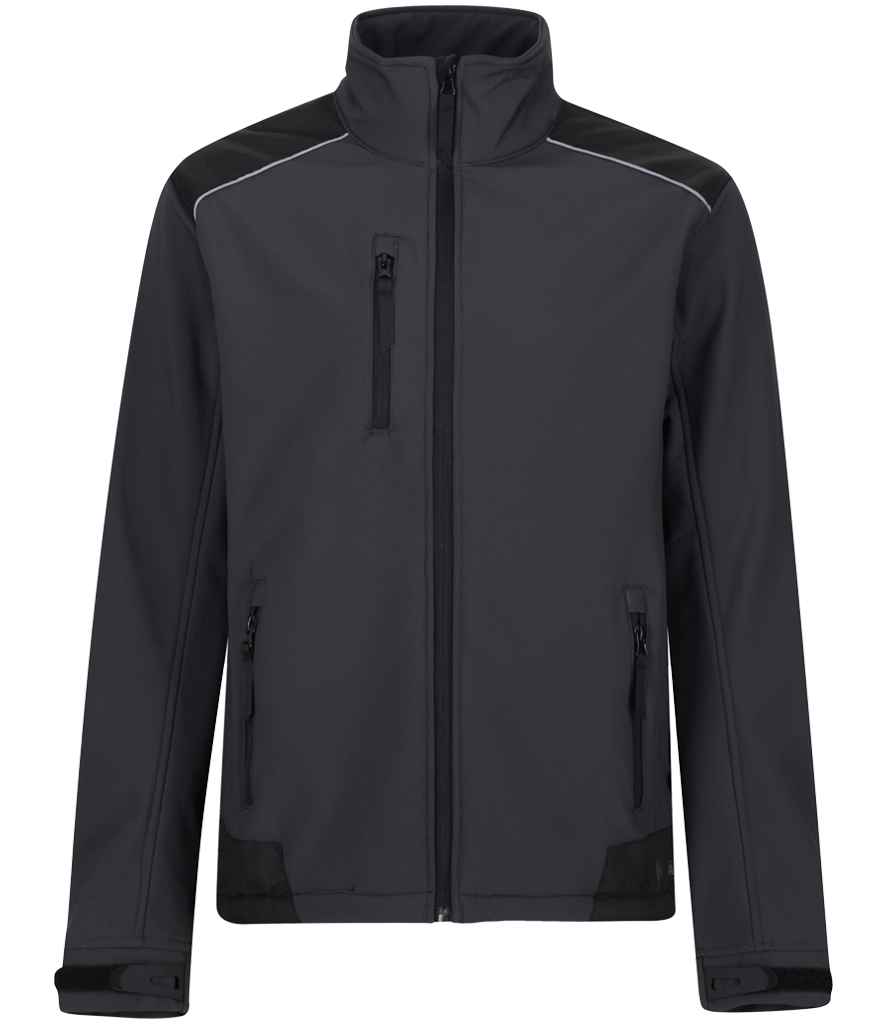 Regatta Sandstorm Soft Shell Workwear Jacket in Seal Grey/Black