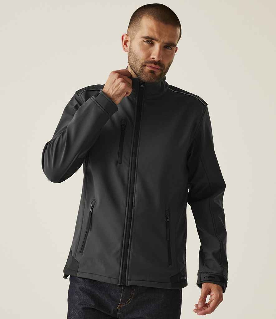 Regatta Professional Regatta Sandstorm Soft Shell Workwear Jacket Seal Grey/Black