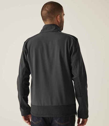 Regatta Professional Regatta Sandstorm Soft Shell Workwear Jacket Seal Grey/Black