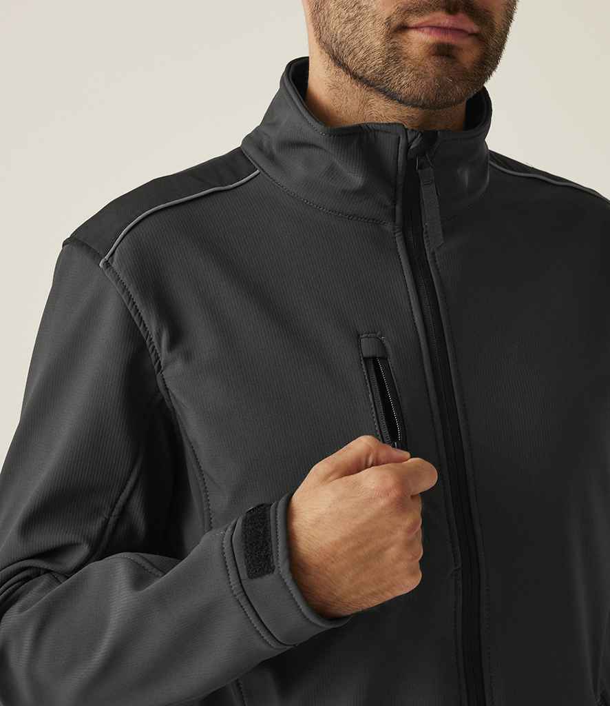 Regatta Professional Regatta Sandstorm Soft Shell Workwear Jacket Seal Grey/Black