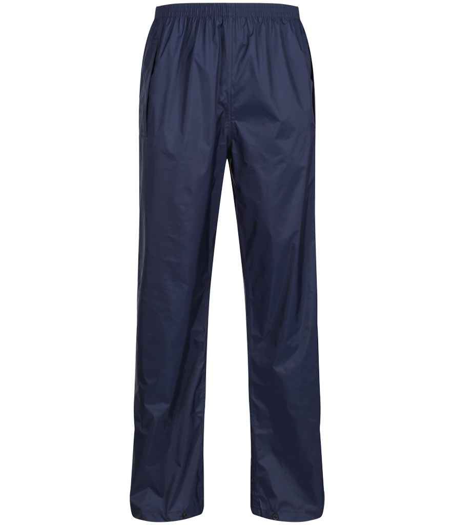 Regatta Pro Packaway Waterproof Breathable Overtrousers in Navy