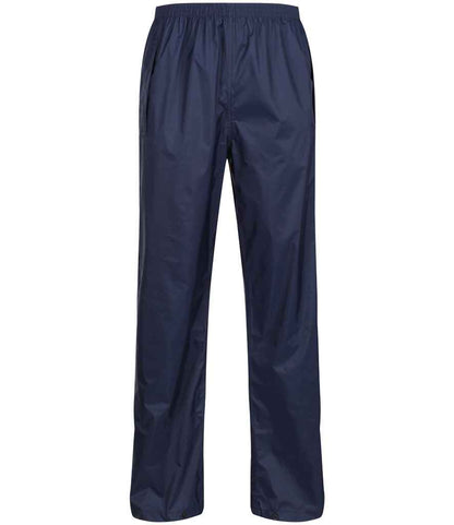 Regatta Pro Packaway Waterproof Breathable Overtrousers in Navy