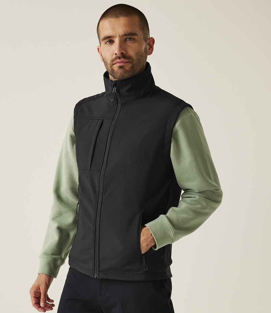 Regatta Professional Regatta Octagon II Printable Soft Shell Bodywarmer Black/Black