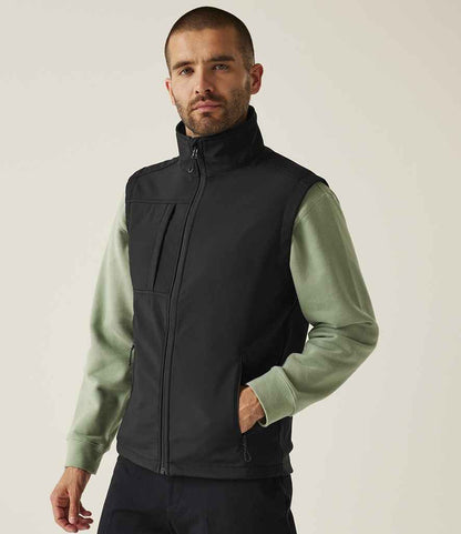 Regatta Professional Regatta Octagon II Printable Soft Shell Bodywarmer Black/Black