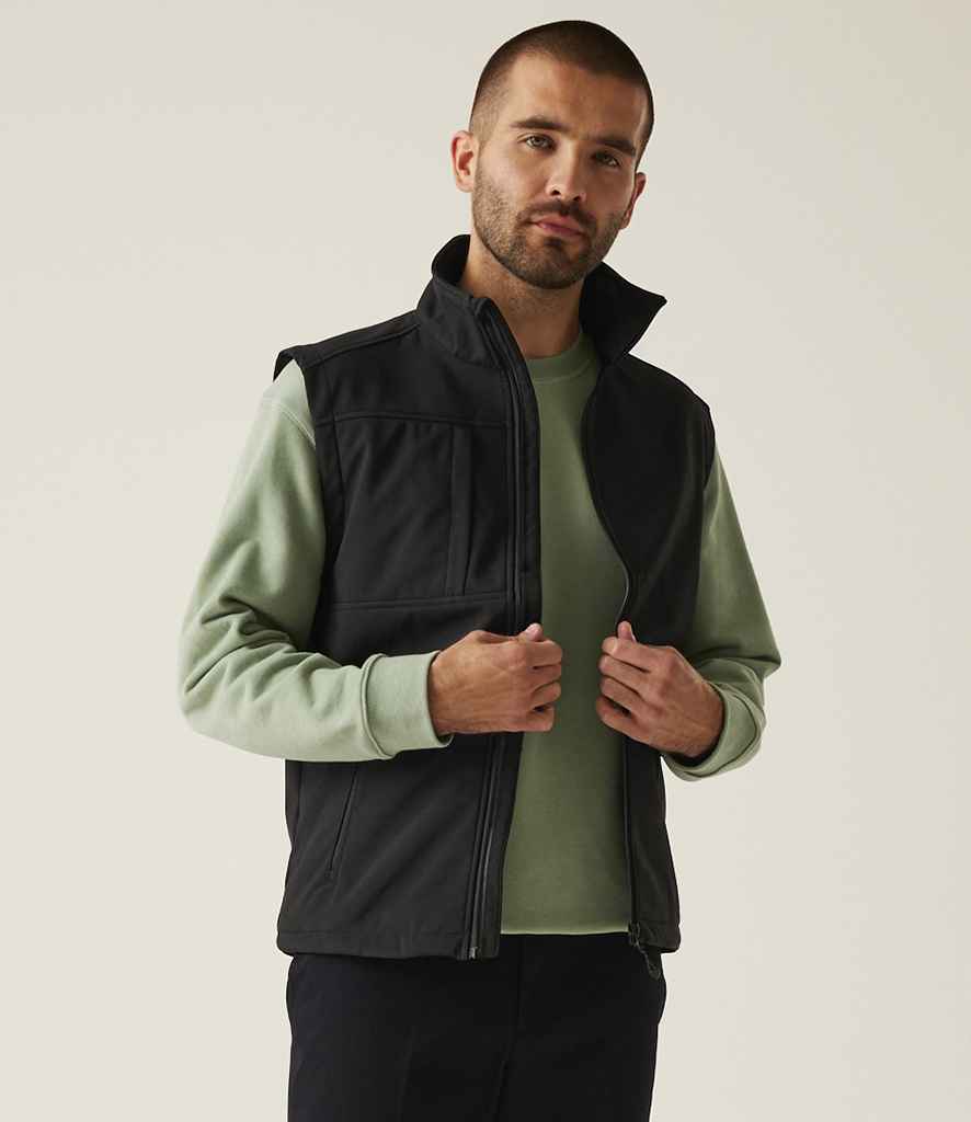 Regatta Professional Regatta Octagon II Printable Soft Shell Bodywarmer Black/Black