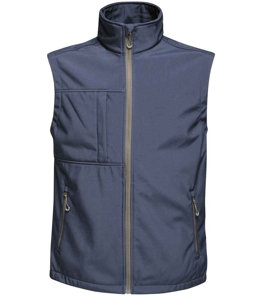 Regatta Octagon II Printable Soft Shell Bodywarmer in Navy/Seal Grey