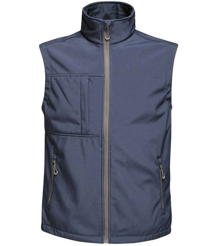 Regatta Octagon II Printable Soft Shell Bodywarmer in Navy/Seal Grey