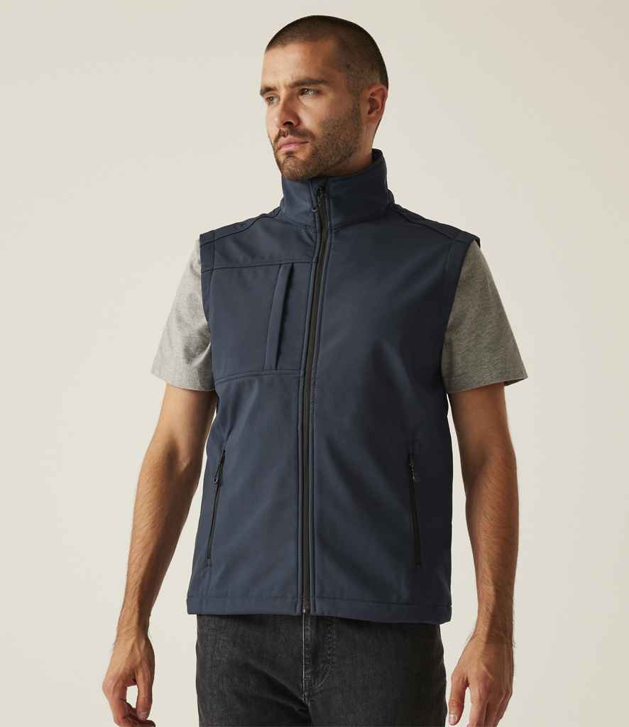 Regatta Professional Regatta Octagon II Printable Soft Shell Bodywarmer Navy/Seal Grey