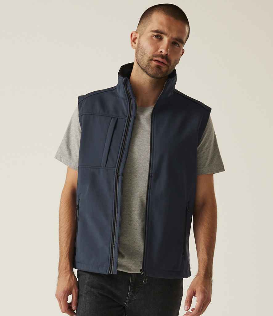Regatta Professional Regatta Octagon II Printable Soft Shell Bodywarmer Navy/Seal Grey