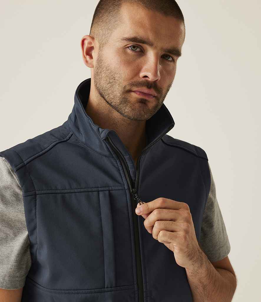 Regatta Professional Regatta Octagon II Printable Soft Shell Bodywarmer Navy/Seal Grey
