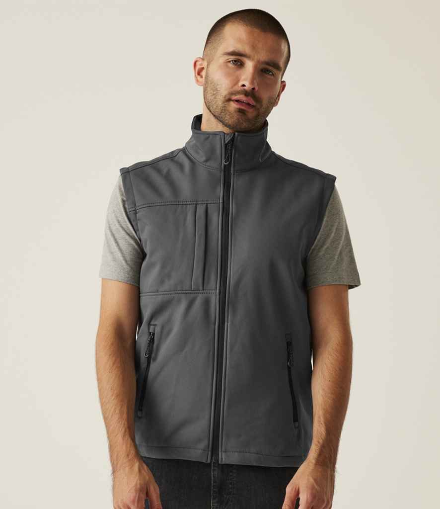 Regatta Professional Regatta Octagon II Printable Soft Shell Bodywarmer Seal Grey/Black