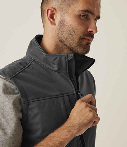 Regatta Professional Regatta Octagon II Printable Soft Shell Bodywarmer Seal Grey/Black