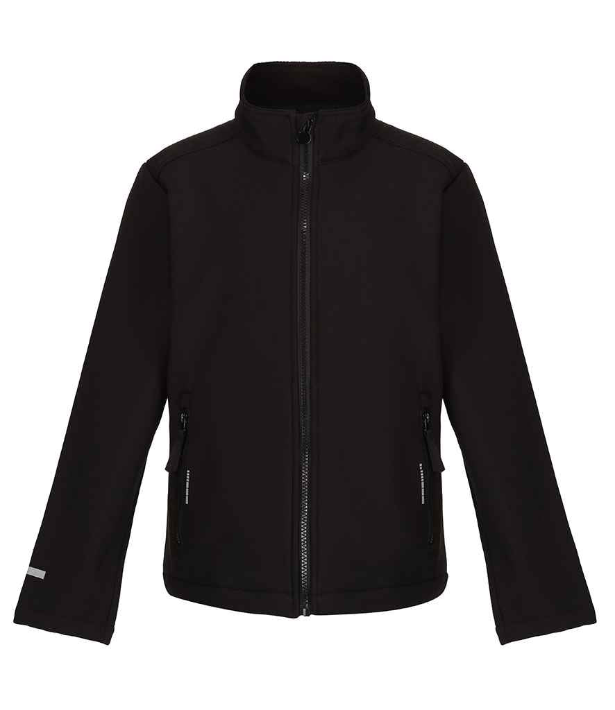 Regatta Kids Ablaze Soft Shell Jacket in Black/Black