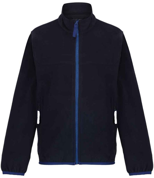Regatta Kids Full Zip Micro Fleece Jacket in Navy/New Royal Blue