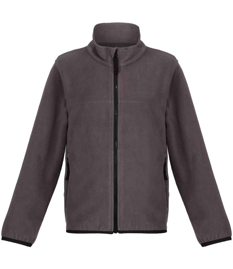 Regatta Professional Regatta Kids Full Zip Micro Fleece Jacket Seal Grey/Black