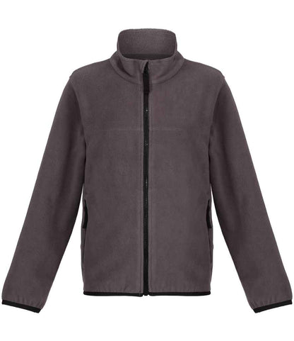 Regatta Professional Regatta Kids Full Zip Micro Fleece Jacket Seal Grey/Black