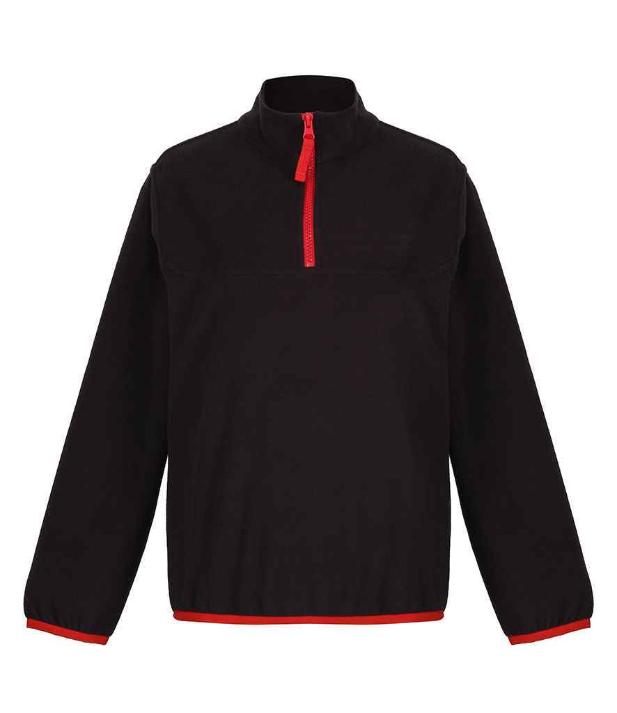 Regatta Professional Regatta Kids Half Zip Micro Fleece Black/Classic Red