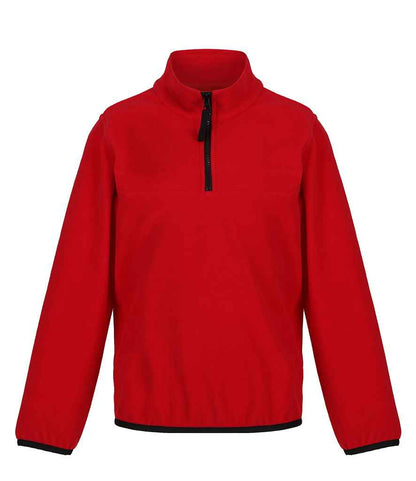 Regatta Kids Half Zip Micro Fleece Jacket in Classic Red/Black