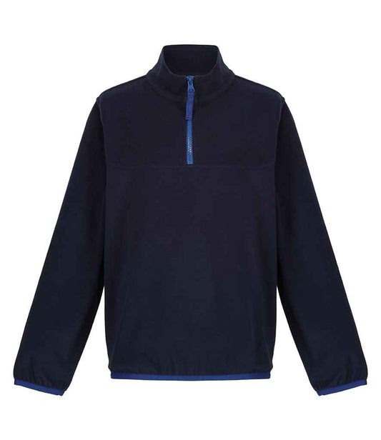 Regatta Kids Half Zip Micro Fleece Jacket in Navy/New Royal Blue