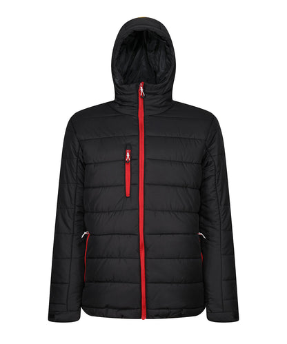 Regatta Professional Navigate thermal hooded jacket Black/Classic Red