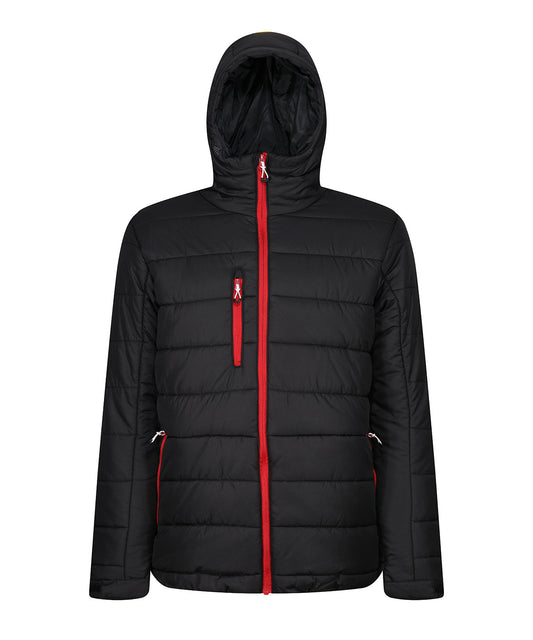 Regatta Professional Navigate thermal hooded jacket Black/Classic Red