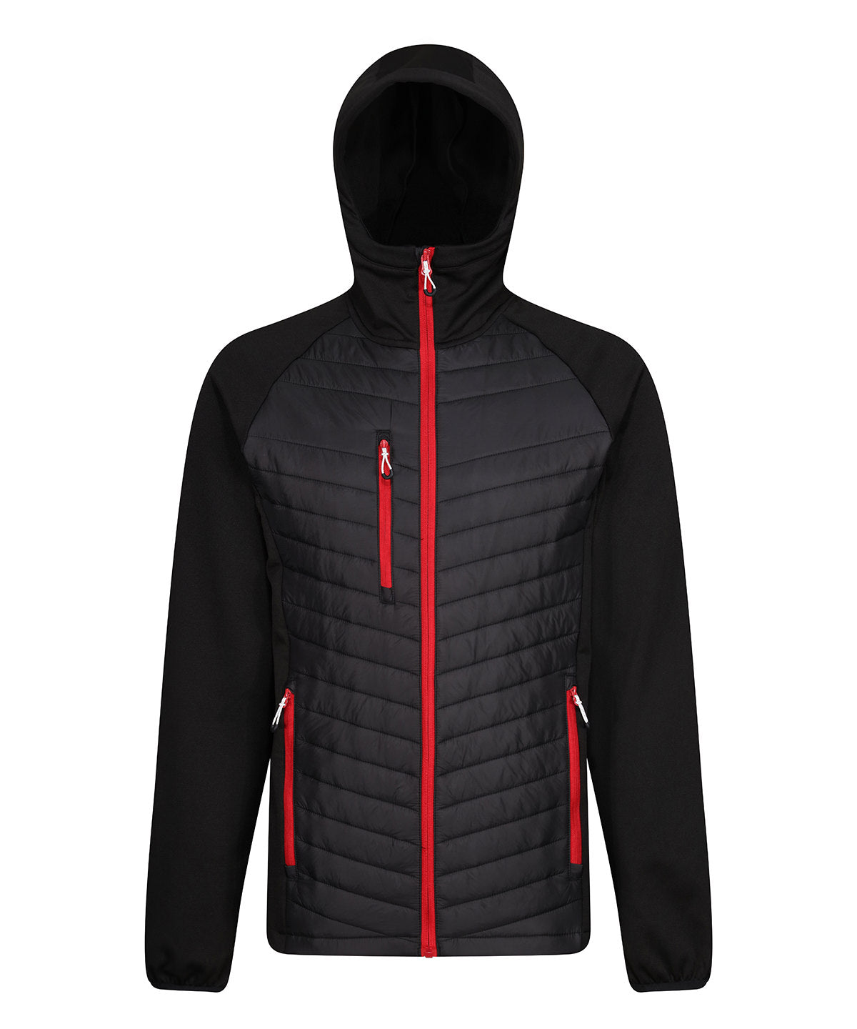 Regatta Professional Navigate hybrid hooded jacket Black/Classic Red