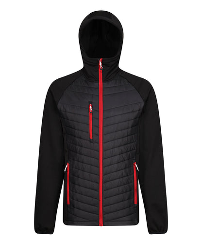 Regatta Professional Navigate hybrid hooded jacket Black/Classic Red