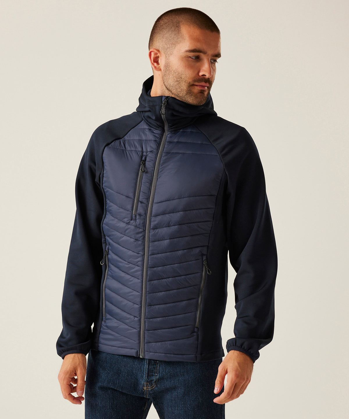 Regatta Professional Navigate hybrid hooded jacket Black/Classic Red