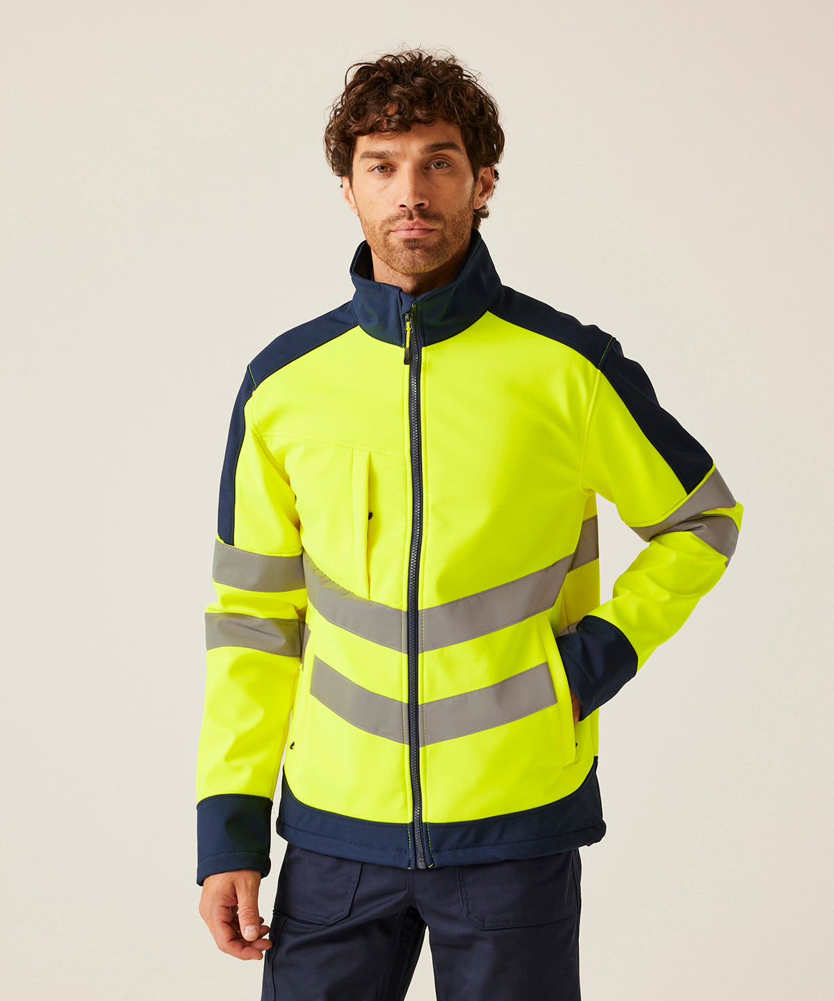 Regatta High Visibility High-vis pro softshell Orange/Navy