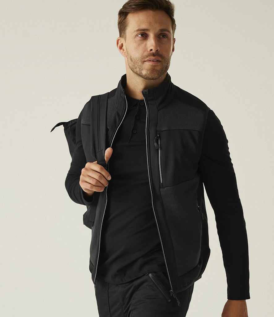 Regatta Professional Regatta E-Volve Unisex Knit Effect Stretch Bodywarmer Ash/Black