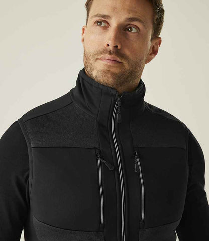 Regatta Professional Regatta E-Volve Unisex Knit Effect Stretch Bodywarmer Ash/Black