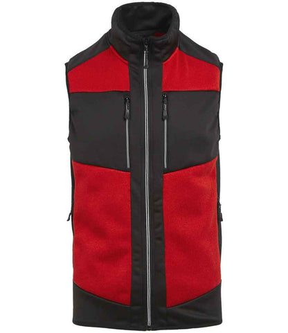 Regatta E-Volve Unisex Knit Effect Stretch Bodywarmer in Classic Red/Black