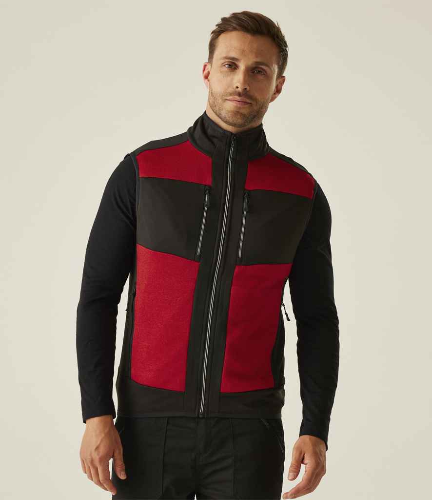 Regatta Professional Regatta E-Volve Unisex Knit Effect Stretch Bodywarmer Classic Red/Black