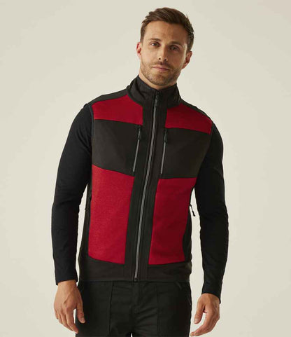 Regatta Professional Regatta E-Volve Unisex Knit Effect Stretch Bodywarmer Classic Red/Black