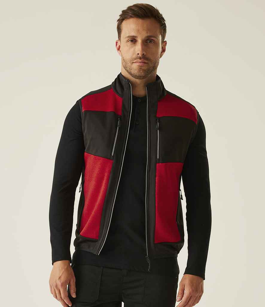 Regatta Professional Regatta E-Volve Unisex Knit Effect Stretch Bodywarmer Classic Red/Black