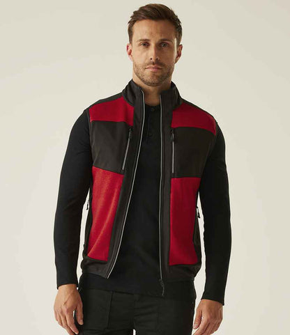 Regatta Professional Regatta E-Volve Unisex Knit Effect Stretch Bodywarmer Classic Red/Black